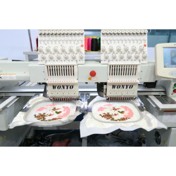 Double Heads Industry Computerized Embroidery Machine for Caps